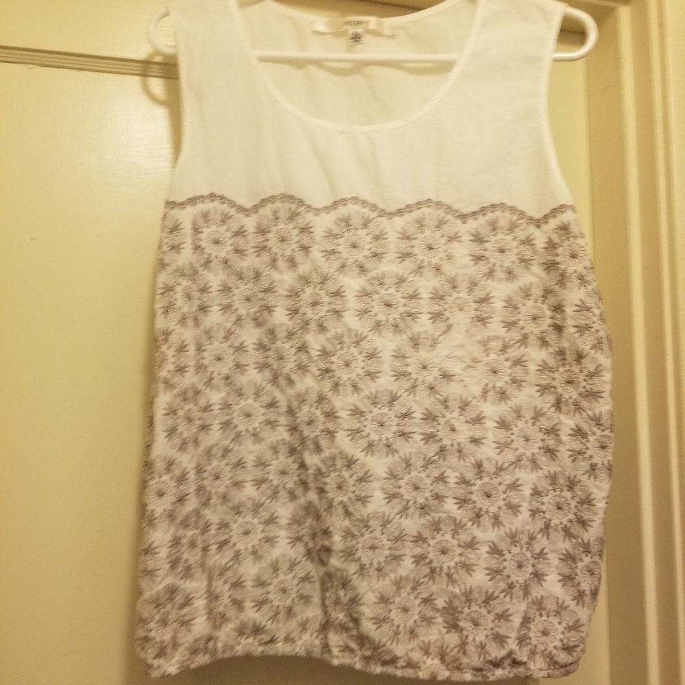 Studio M embroidered sleeveless blouse
